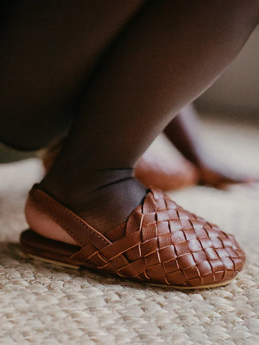 The Simple Folk Woven Sandal, Leather
